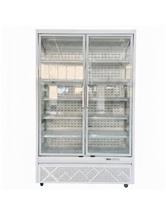 1196L Double Glass Door Upright Display Fridge – 1330 × 720 × 2030 mm White| Professional CS25LKL202 2