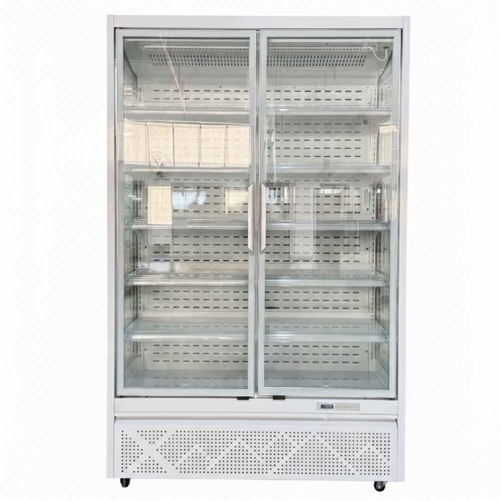 1196L Double Glass Door Upright Display Fridge – 1330 × 720 × 2030 mm White| Professional CS25LKL202