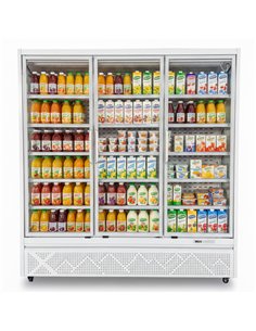 1715L Triple Glass Door Upright Display Refrigerator – 1880 × 720 × 2030 mm White| Professional CS25LKL208