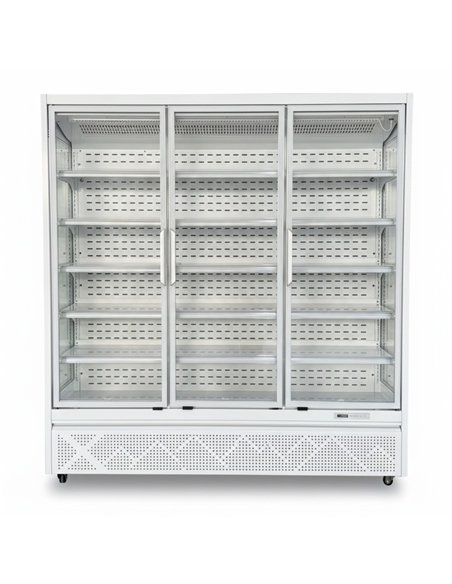 1715L Triple Glass Door Upright Display Refrigerator – 1880 × 720 × 2030 mm White| Professional CS25LKL208