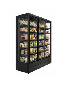 1715L Triple Glass Door Multideck Display Fridge – 1880 × 720 × 2030 mm Black| Professional CS25LKL210