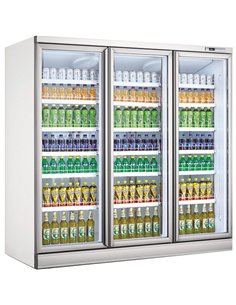 2191L Remote Cooling Three-Door Commercial Display Refrigerator 2050×750×2150 mm White| Professional CS25LKL214