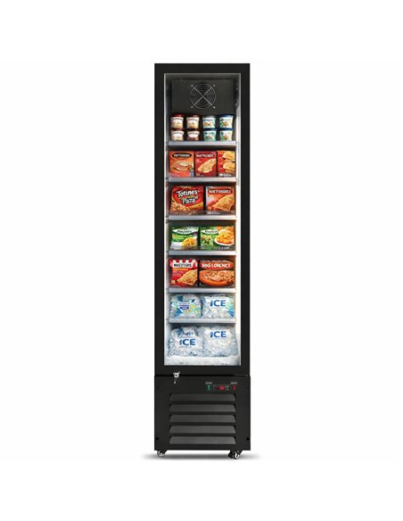 164L Single-Door Commercial Freezer 420×485×1880 mm Black| Professional CS25LKL216