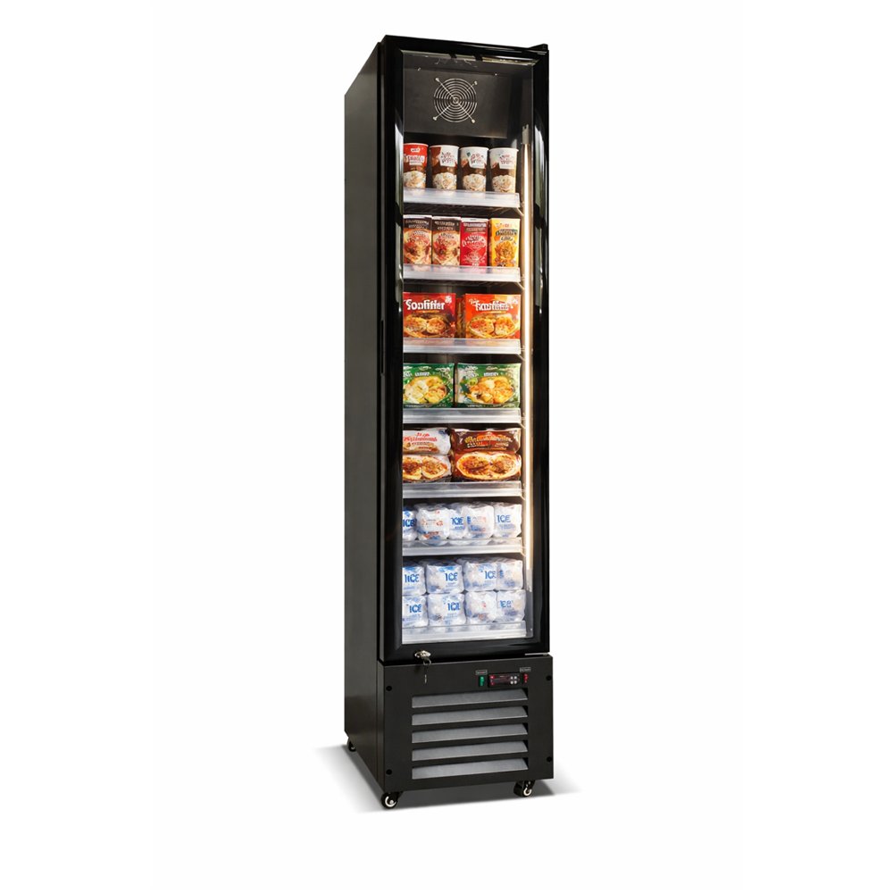 164L Single-Door Commercial Freezer 420×485×1880 mm Black| Professional CS25LKL216