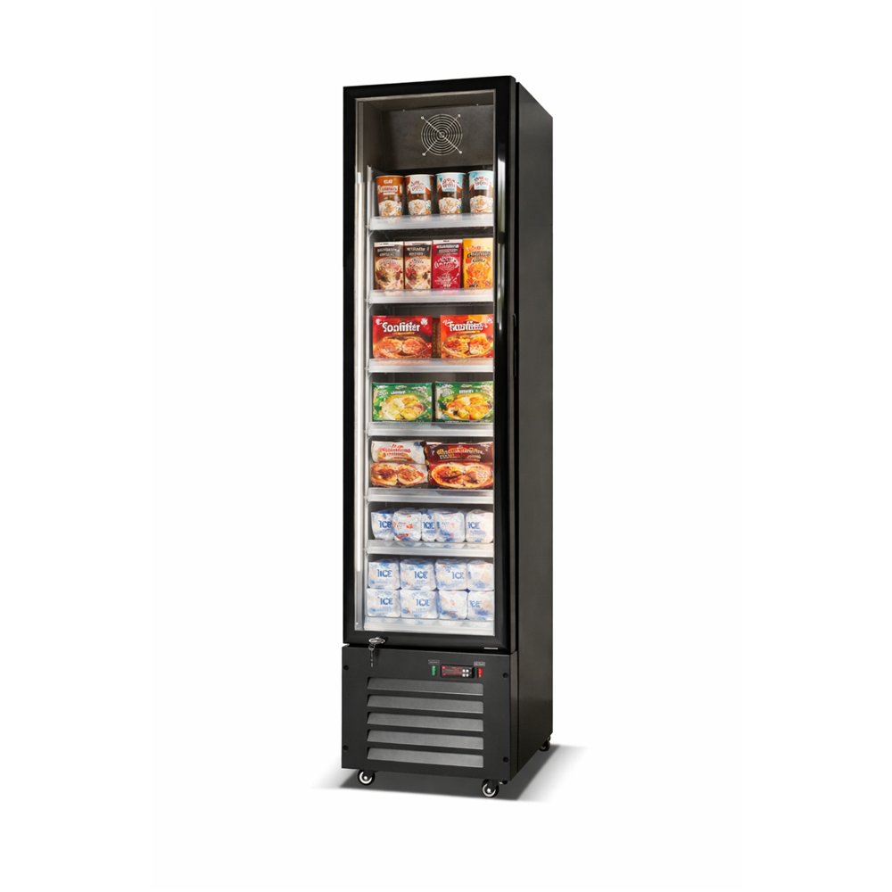 164L Single-Door Commercial Freezer 420×485×1880 mm Black| Professional CS25LKL216