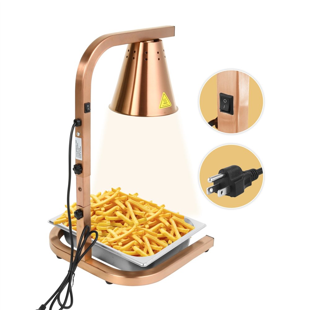 Commercial Food Warmer GN1/2 – 1 Heating Lamp 230×560×305 mm 250W Gold| Professional CS25EWL03G1