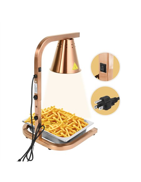 Commercial Food Warmer GN1/2 – 1 Heating Lamp 230×560×305 mm 250W Gold| Professional CS25EWL03G1