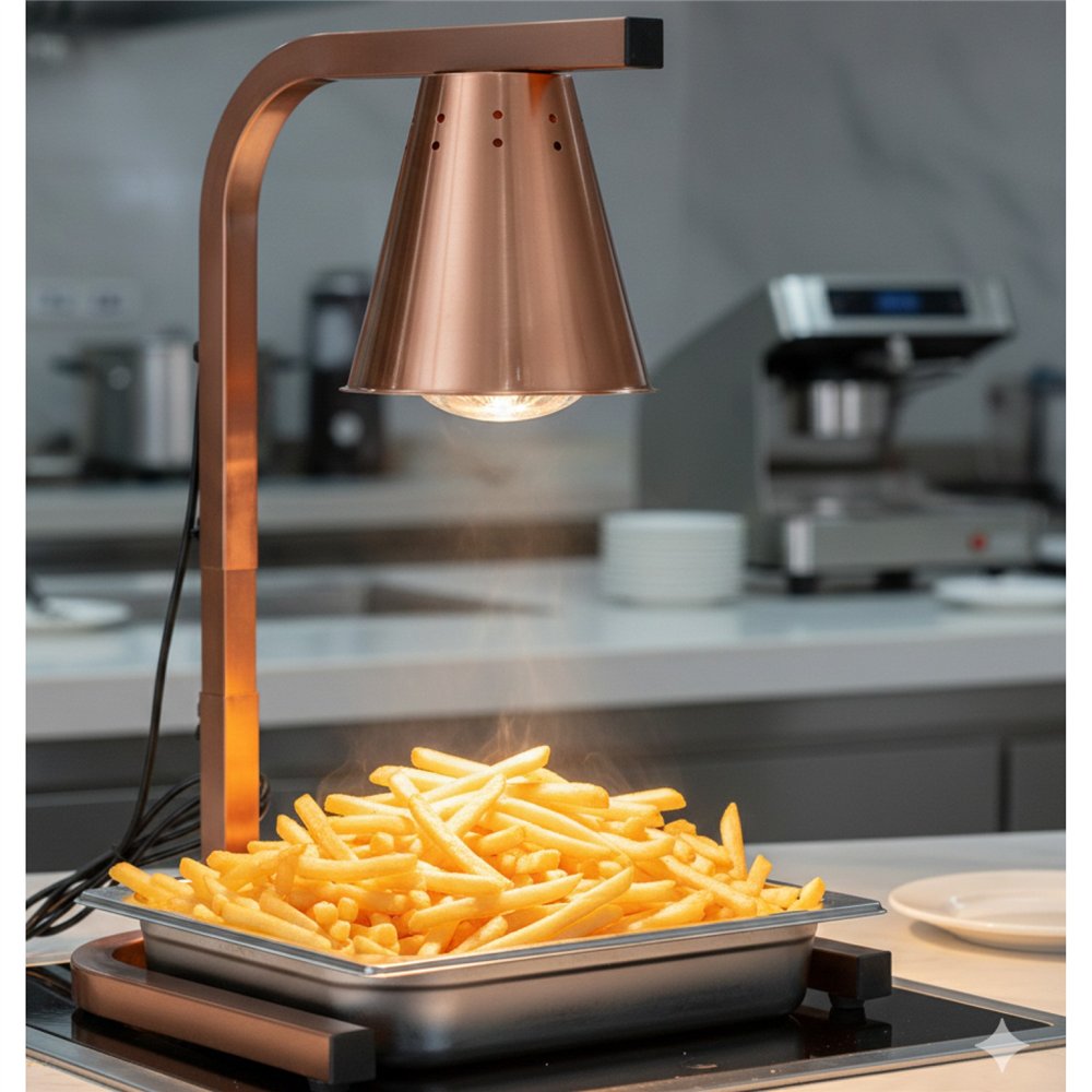 Commercial Food Warmer GN1/2 – 1 Heating Lamp 230×560×305 mm 250W Gold| Professional CS25EWL03G1
