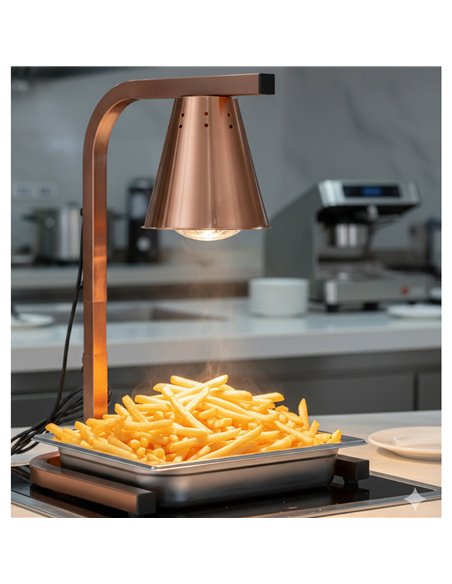 Commercial Food Warmer GN1/2 – 1 Heating Lamp 230×560×305 mm 250W Gold| Professional CS25EWL03G1