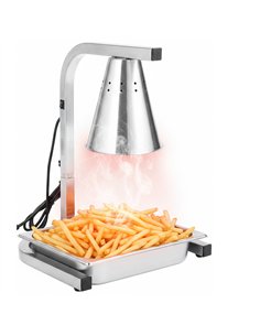 Commercial Food Warmer GN1/2 – 1 Heating Lamp 230×560×305 mm 250W Silver| Professional CS25EWL03S1