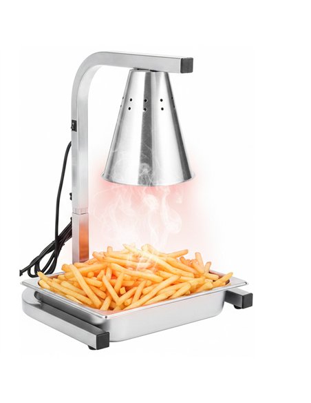 Commercial Food Warmer GN1/2 – 1 Heating Lamp 230×560×305 mm 250W Silver| Professional CS25EWL03S1