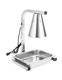 Commercial Food Warmer GN1/2 – 1 Heating Lamp 230×560×305 mm 250W Silver| Professional CS25EWL03S1 2