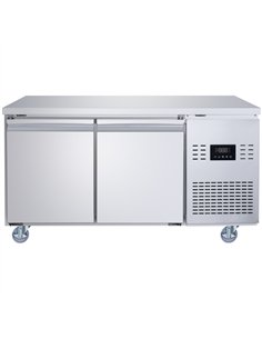 Commercial 2 Door Counter Fridge - Stainless Steel Prep Fridge 1349×700×850mm | Professional CS25SUP114