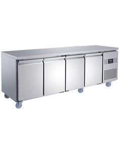 Commercial 4 Door Counter Fridge - Stainless Steel Prep Fridge 2239×700×850mm | Professional CS25SUP118 2