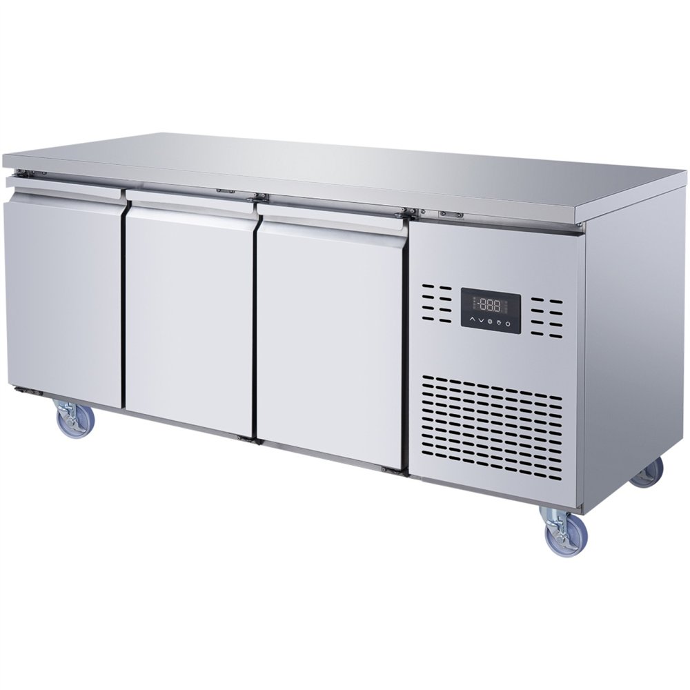 Commercial 3 Door Counter Freezer - Stainless Steel Prep Freezer 1794×700×850mm | Professional CS25SUP110