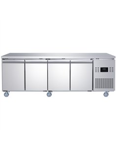 Commercial 4 Door Counter Freezer - Stainless Steel Prep Freezer 2239×700×850mm | Professional CS25SUP112