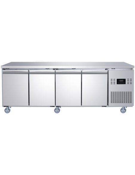 Commercial 4 Door Counter Freezer - Stainless Steel Prep Freezer 2239×700×850mm | Professional CS25SUP112