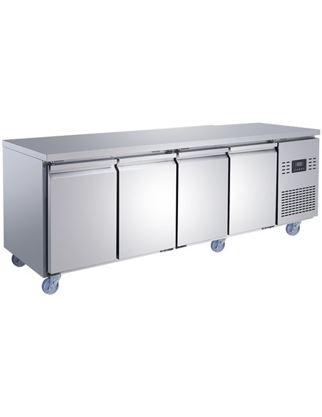 Commercial 4 Door Counter Freezer - Stainless Steel Prep Freezer 2239×700×850mm | Professional CS25SUP112