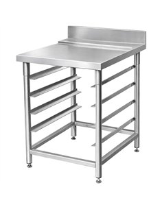 Stainless Steel Work Table with Backsplash 1000×760×1030 (880+150) mm | Professional CS25DAVS110