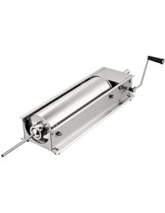Commercial 3L Manual Sausage Stuffer Horizontal Stainless Steel 4 Nozzles 16–38mm | Professional CS25TG3L