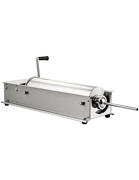 Commercial 3L Manual Sausage Stuffer Horizontal Stainless Steel 4 Nozzles 16–38mm | Professional CS25TG3L