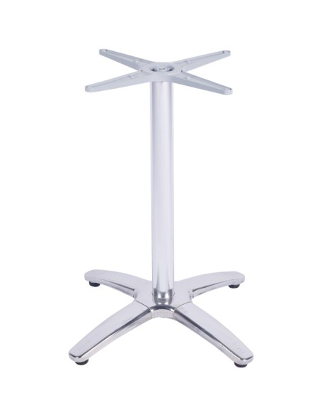 Brushed steel Table base 620mm Standard height | Stalwart DA-D011