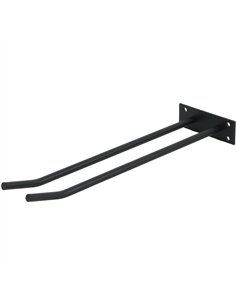 Wine Glass Rack Black Wall mounted Length 300mm 3 wine glasses | Professional CS25WGA18500300B
