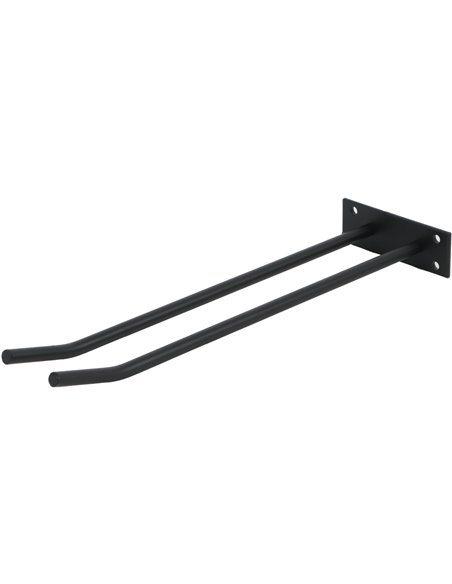 Wine Glass Rack Black Wall mounted Length 300mm 3 wine glasses | Professional CS25WGA18500300B