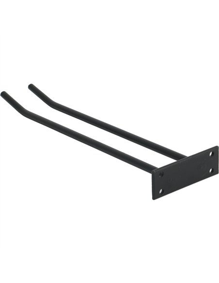 Wine Glass Rack Black Wall mounted Length 300mm 3 wine glasses | Professional CS25WGA18500300B