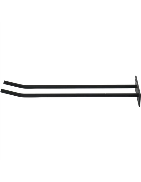 Wine Glass Rack Black Wall mounted Length 300mm 3 wine glasses | Professional CS25WGA18500300B
