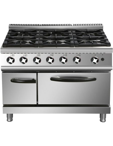 Professional Stainless Steel Gas Range Oven with 6 Burners | Professional CS25ADX776