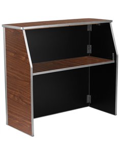 Portable Foldable Bar Walnut Laminate | Professional CS25AOX204