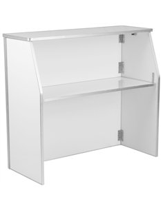 Portable Foldable Bar White Laminate | Professional CS25AOX232