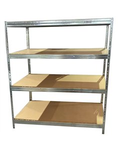 4-Tier Galvanized Heavy‑Duty Shelving Unit – 300 kg per Shelf | Professional CS25KRT37