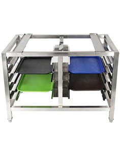 Stainless Steel Oven Stand with Dual Tray Rails 980x700x745mm | Professional CS25WAN112