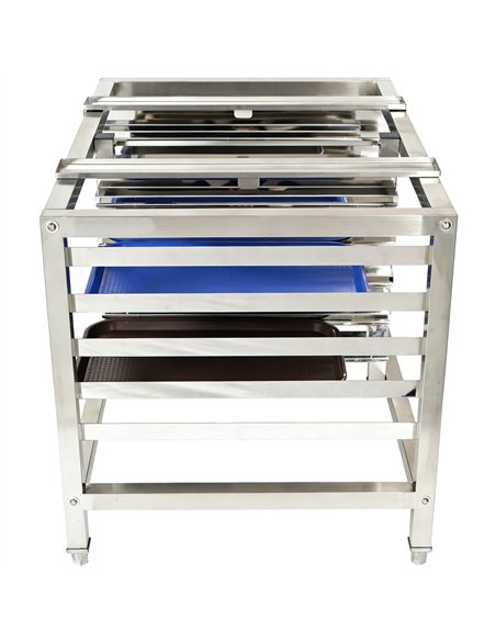 Stainless Steel Oven Stand with Dual Tray Rails 980x700x745mm | Professional CS25WAN112