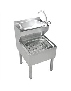 Janitorial Sink Basin + Tap Stainless steel, Depth 700mm | Professional CS25YLH57K