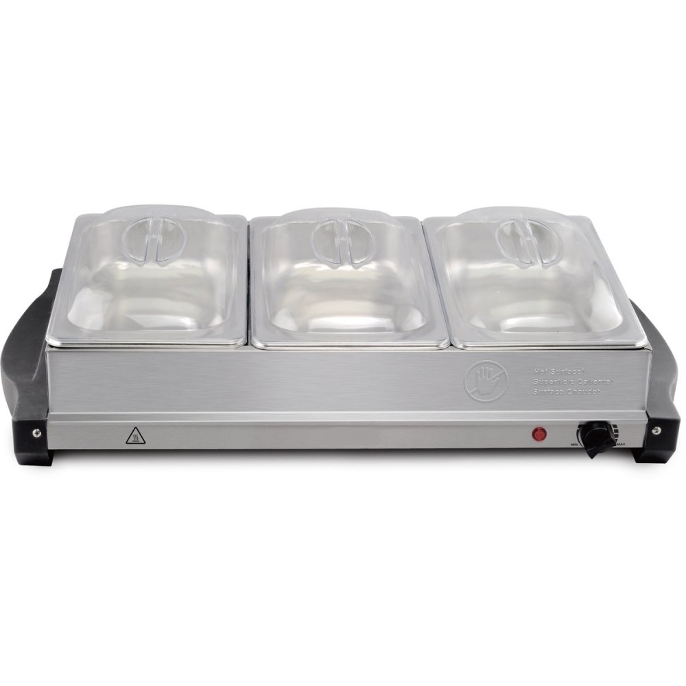 Electric Buffet Server 3 Tray 3 x 2.5 litre Stainless steel 3 Large Multicooker | DA-BSW320