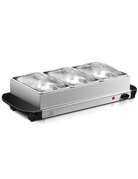 Electric Buffet Server 3 Tray 3 x 2.5 litre Stainless steel 3 Large Multicooker | DA-BSW320