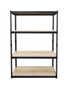 Industrial Shelving Unit Heavy duty 1800x450x1800mm 4 shelves 275 kg/shelf Black | Professional CS25SP18045BLACK