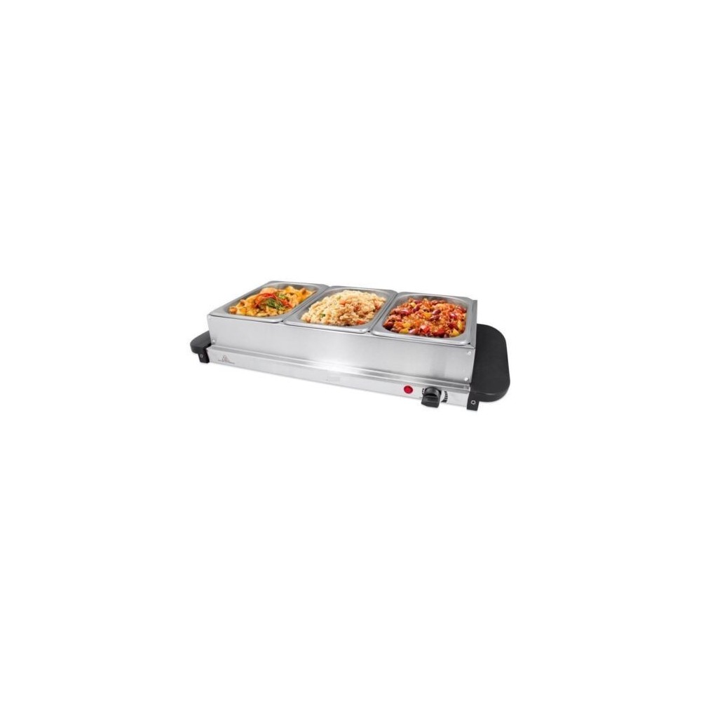 Electric Buffet Server 3 Tray 3 x 2.5 litre Stainless steel 3 Large Multicooker | DA-BSW320