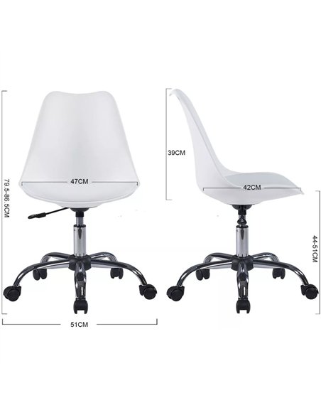 Home Office Chair Dark Grey | Professional CS25WW003WHEELDG