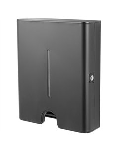 Commercial Paper Towel Dispenser Black Stainless Steel Wall Mounted 300×105×360mm | Professional CS25KW7370BLACK