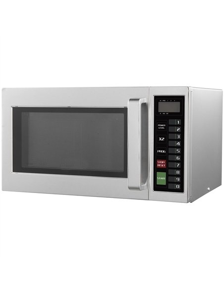 Commercial Flatbed Microwave Oven 25L 1000W Full Stainless Steel 520×312×440mm | Professional CS25P100M25ASL5S