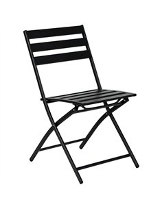 Black Folding Steel Chair 450×580×810mm | Professional CS25SC097S