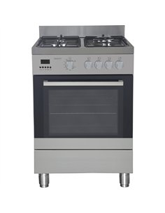 Commercial 4 Burner Stainless Steel Gas Range with Gas Oven 600×600×850mm | Professional CS25G24D084010