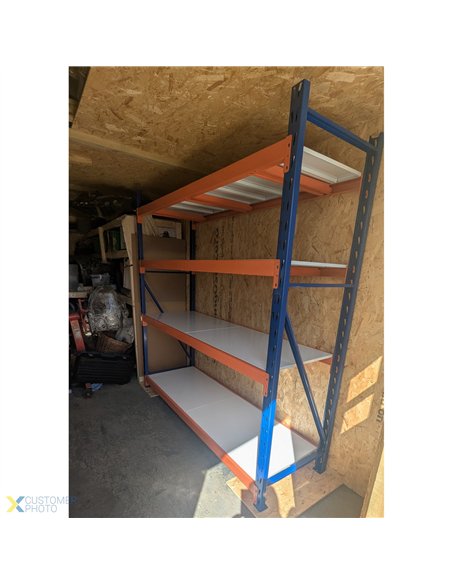 Long Span Warehouse Racking 2200x900x2400mm 4 Shelves 500kg Capacity | Professional CS25FUJI432