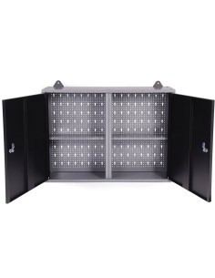 Professional Grey and Black Wall Mounted Double Door Tool Cabinet with Key 800x200x600mm | DA-TC002