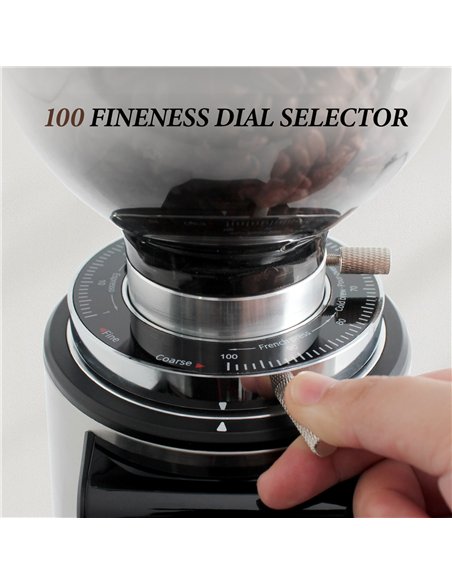 Commercial Electric Conical Burr Coffee Grinder 150W with 245g Bean Hopper | Professional CS25BDCG308
