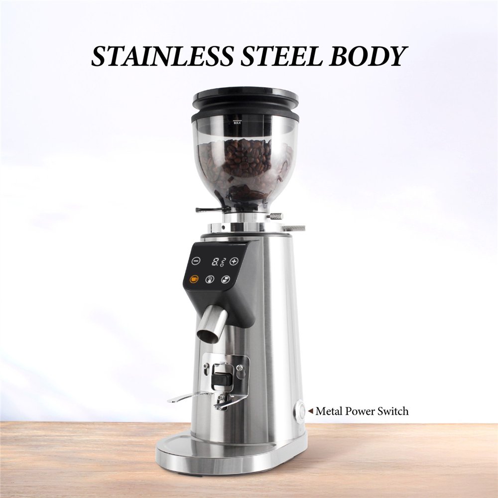 Commercial Electric Conical Burr Coffee Grinder 150W with 245g Bean Hopper | Professional CS25BDCG308